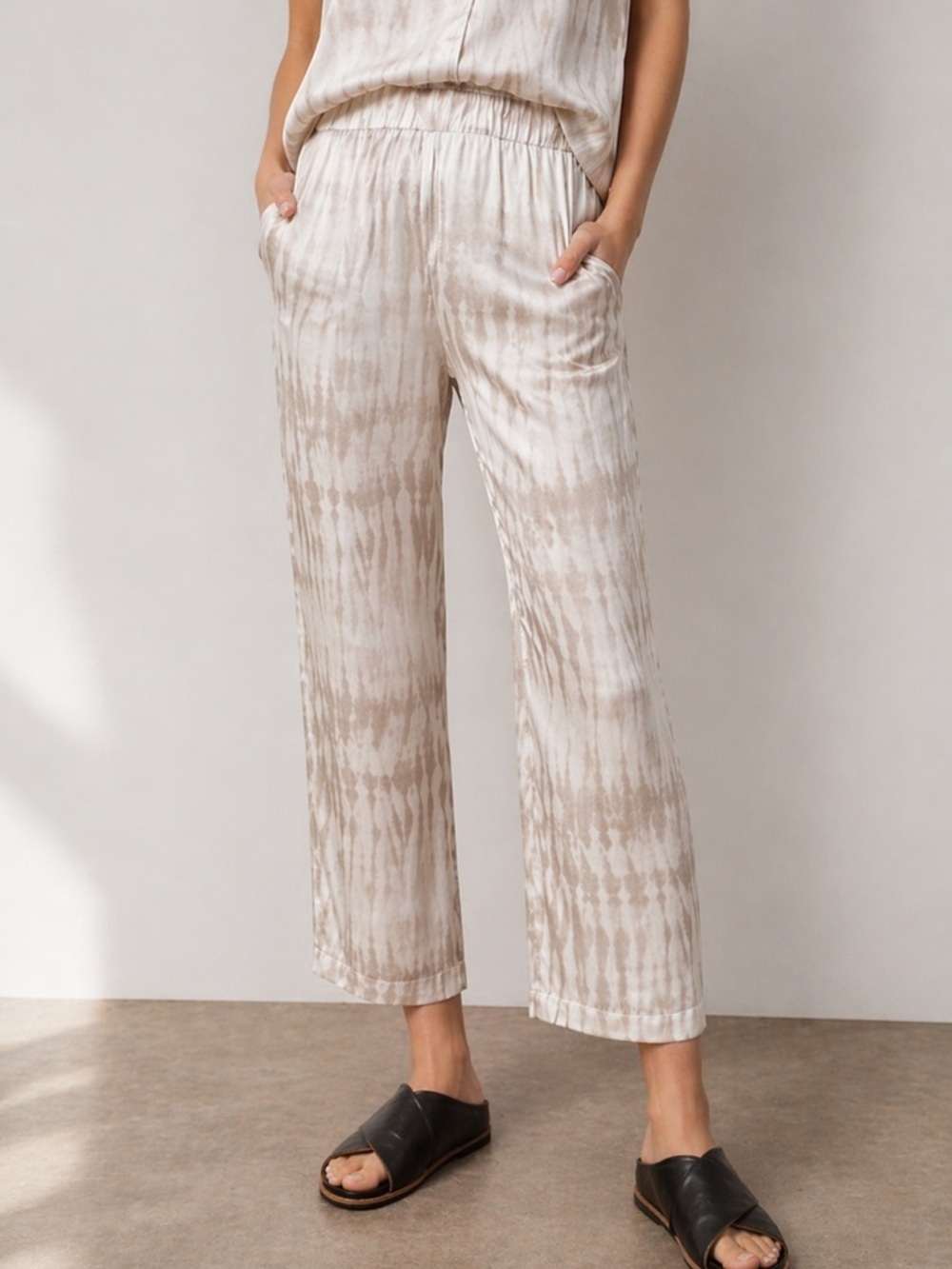 Rails Mason Sand Tide Tie Dye Wide Leg Pants Large Rayon Viscose